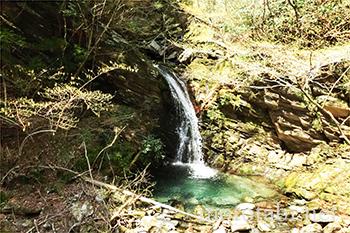 高知の山の中、エメラルドグリーン色できれい。