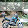 春日山原始林の中をバイクで走る