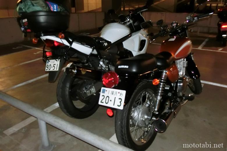 羽田空港のバイク置き場