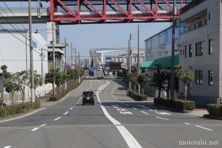 なみはや大橋・港区側から