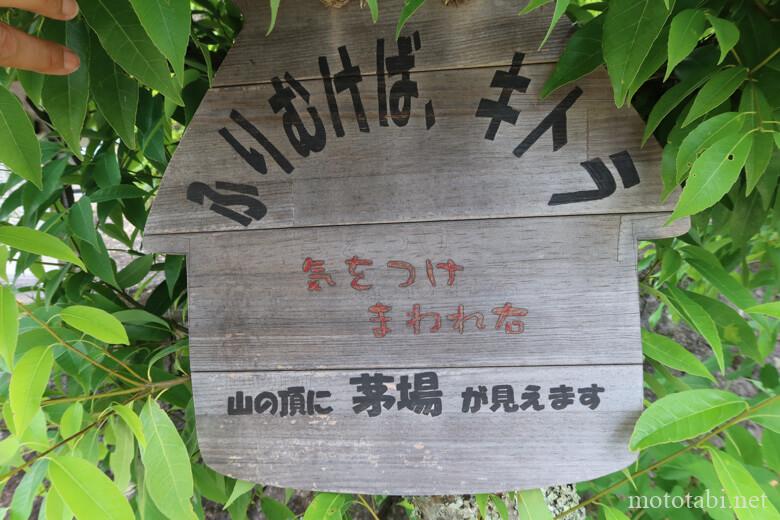 山の頂に茅場