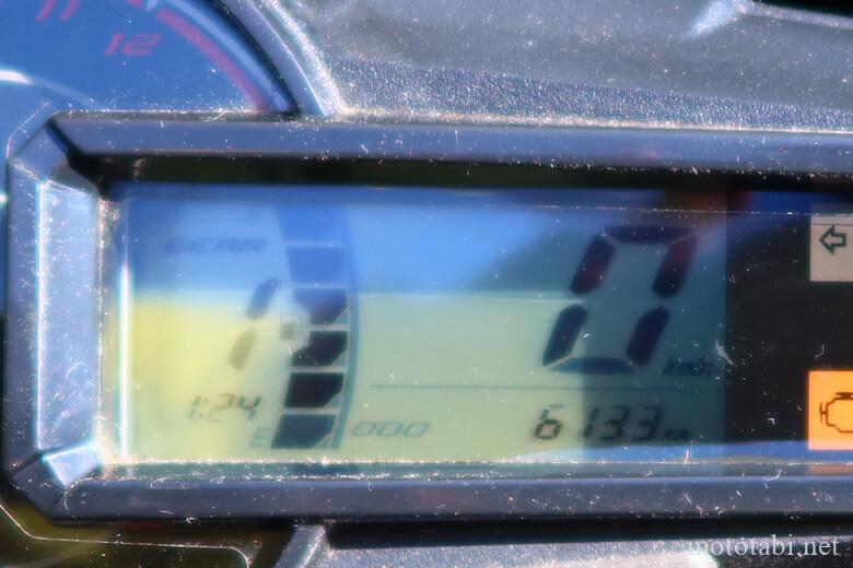 Z125PROのスピードメーターのマイル→キロ切替後